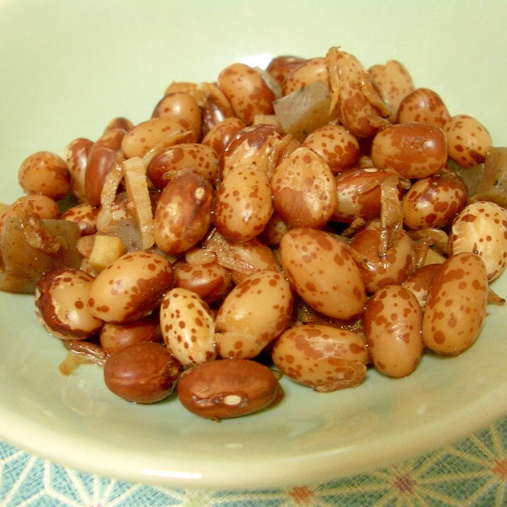 虎豆と蒟蒻の煮物